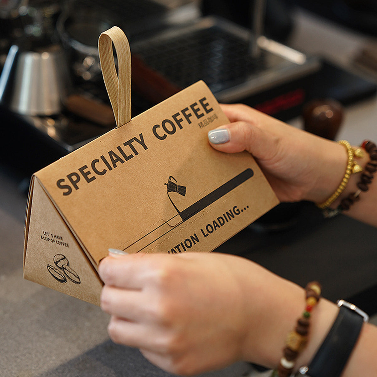 10PCS Triangle Gift Coffee Boxes Kraft Party Favor Wedding Packaging