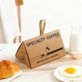 10PCS Triangle Gift Coffee Boxes Kraft Party Favor Wedding Packaging
