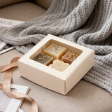 40PCS Kraft Gift Boxes with Clear Window Small Jewelry Party Favor Boxes