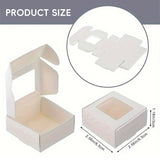 40PCS Kraft Gift Boxes with Clear Window Small Jewelry Party Favor Boxes