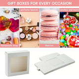 40PCS Kraft Gift Boxes with Clear Window Small Jewelry Party Favor Boxes