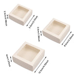 40PCS Kraft Gift Boxes with Clear Window Small Jewelry Party Favor Boxes