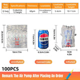 Bubble Packing Wrap Suit – 100 Pieces Air Column Packaging