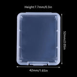 100PCS CF Card Case Hard Shell Clear PP Plastic Anti Shock
