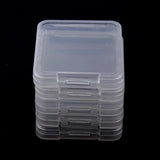 100PCS CF Card Case Hard Shell Clear PP Plastic Anti Shock