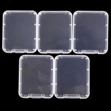 100PCS CF Card Case Hard Shell Clear PP Plastic Anti Shock