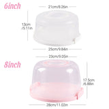 Reusable PP Portable Cake Box Transparent 1Piece