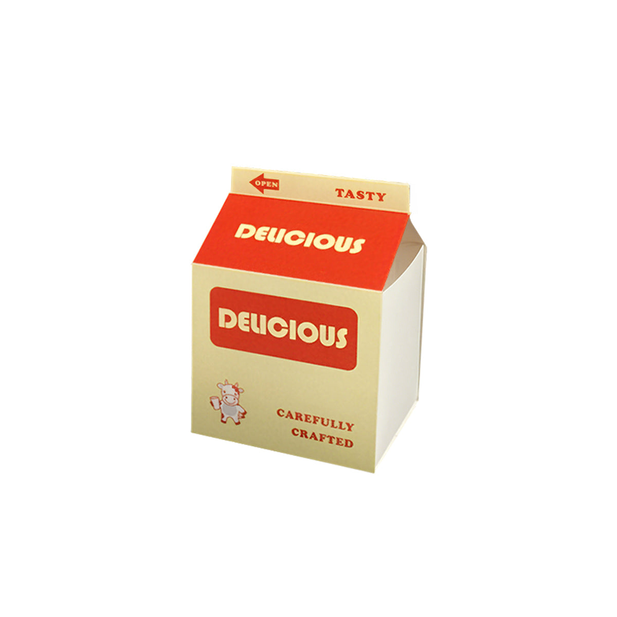 50 PCS Milk Carton Shaped Pastry Box for Bread Croissant Soufflé Cake Food Safe