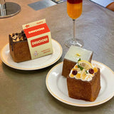 50 PCS Milk Carton Shaped Pastry Box for Bread Croissant Soufflé Cake Food Safe