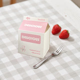 50 PCS Milk Carton Shaped Pastry Box for Bread Croissant Soufflé Cake Food Safe