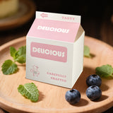 50 PCS Milk Carton Shaped Pastry Box for Bread Croissant Soufflé Cake Food Safe