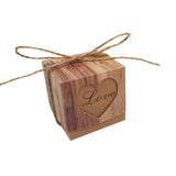 Kraft Paper Love Candy Box Wedding Gift Packaging 50PCS