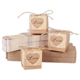 Kraft Paper Love Candy Box Wedding Gift Packaging 50PCS