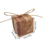 Kraft Paper Love Candy Box Wedding Gift Packaging 50PCS