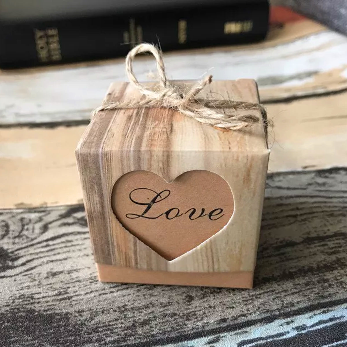 Kraft Paper Love Candy Box Wedding Gift Packaging 50PCS