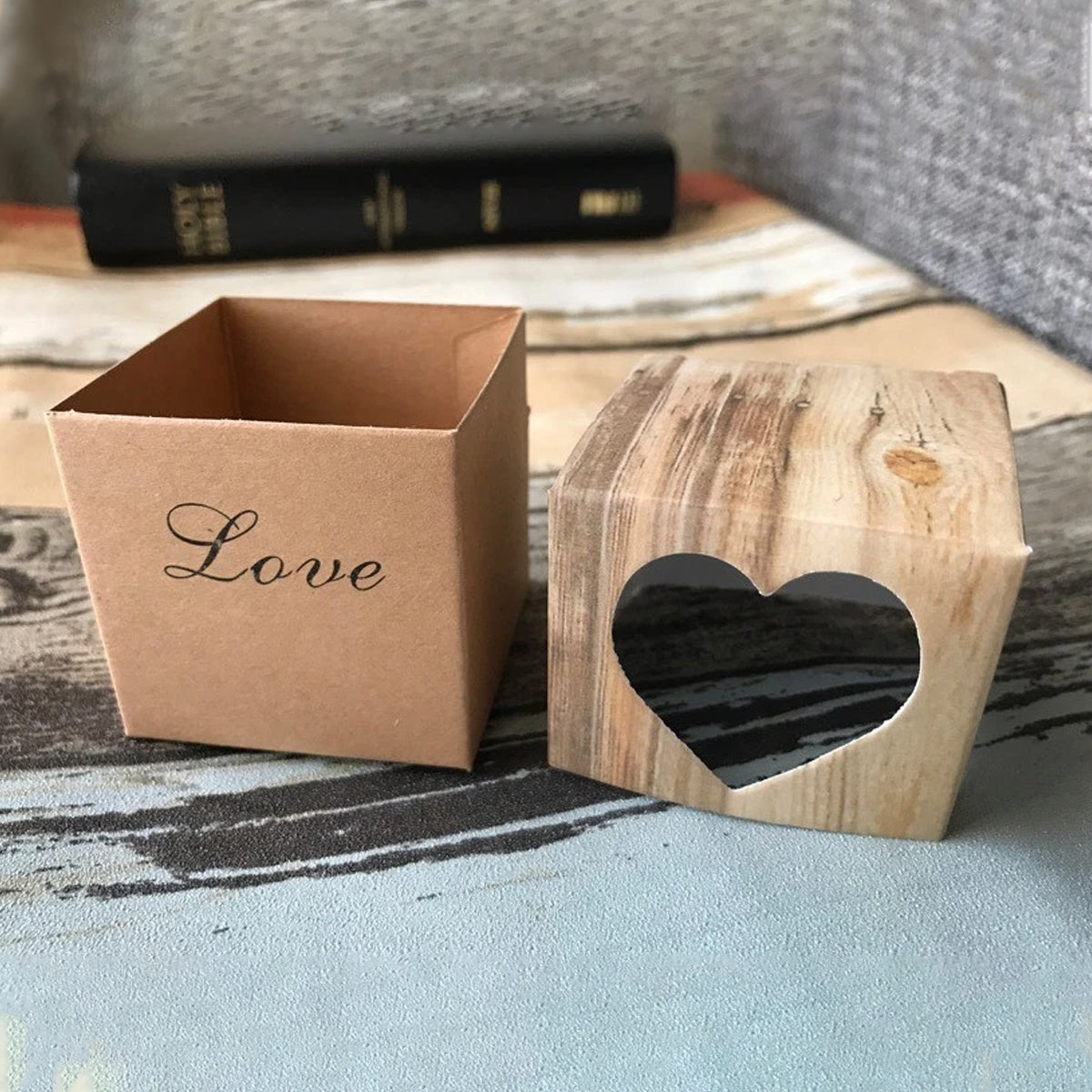 Kraft Paper Love Candy Box Wedding Gift Packaging 50PCS