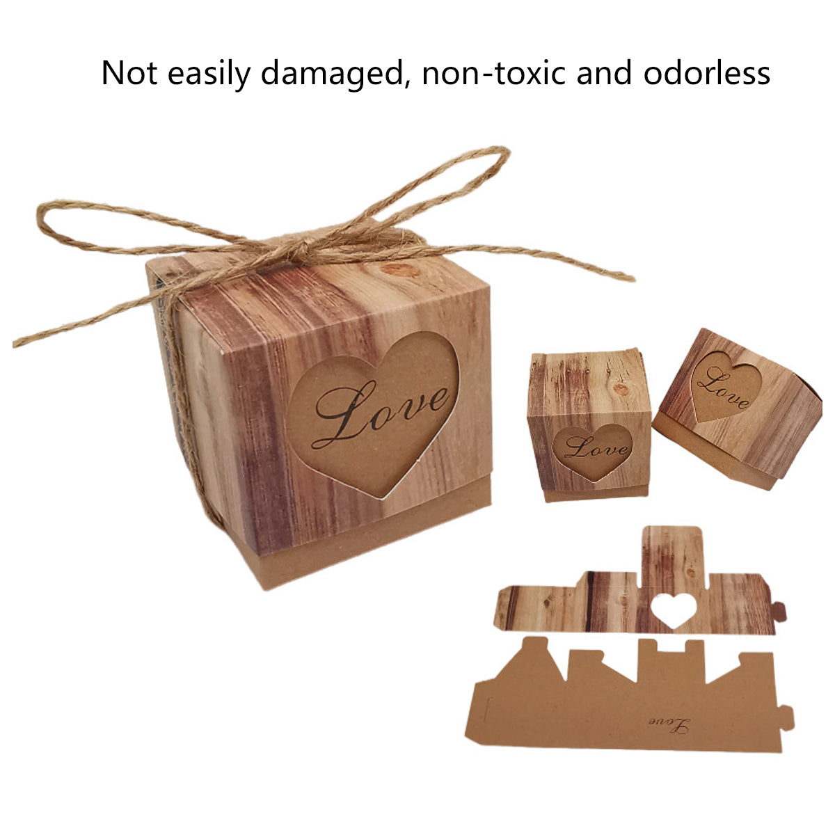 Kraft Paper Love Candy Box Wedding Gift Packaging 50PCS