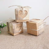 Kraft Paper Love Candy Box Wedding Gift Packaging 50PCS