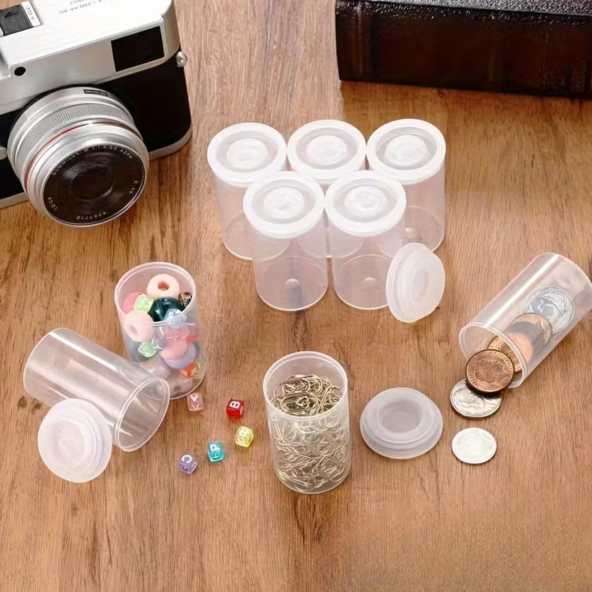 Mini Plastic Tube Seal Storage Boxes for Small Parts 20PCS