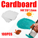 100 Pcs A4 Hard Cardboard Grey Board Printable Packaging Paper