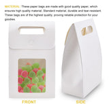 24PCS Kraft Gift Boxes with Clear Window Handle for Candy Packaging