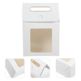 24 Pcs Handheld Kraft Paper Gift Boxes with Window for Wedding Packaging