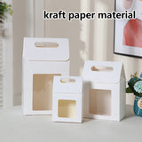 24 Pcs Handheld Kraft Paper Gift Boxes with Window for Wedding Packaging