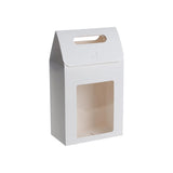 24 Pcs Handheld Kraft Paper Gift Boxes with Window for Wedding Packaging