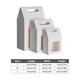 24 Pcs Handheld Kraft Paper Gift Boxes with Window for Wedding Packaging