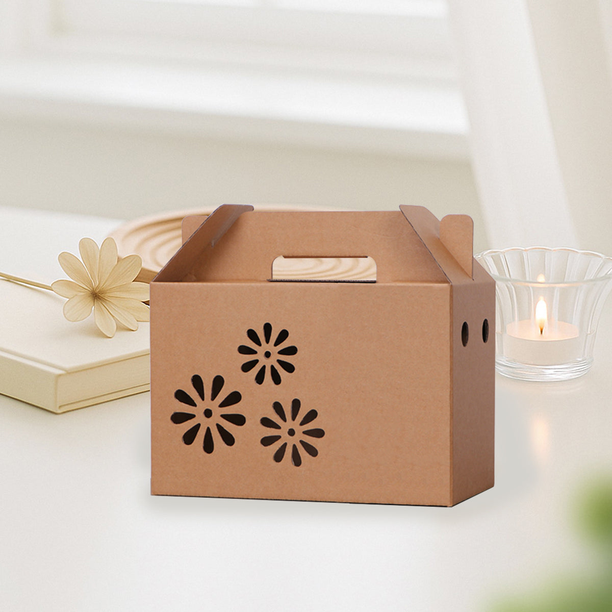 Kraft Paper Gift Box Durable Packaging for Birthday Wedding