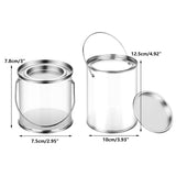 Clear Storage Container with Iron Lid and Handle – 10 Pieces