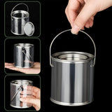 Clear Storage Container with Iron Lid and Handle – 10 Pieces