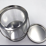 Clear Storage Container with Iron Lid and Handle – 10 Pieces