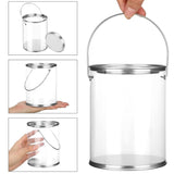 Clear Storage Container with Iron Lid and Handle – 10 Pieces
