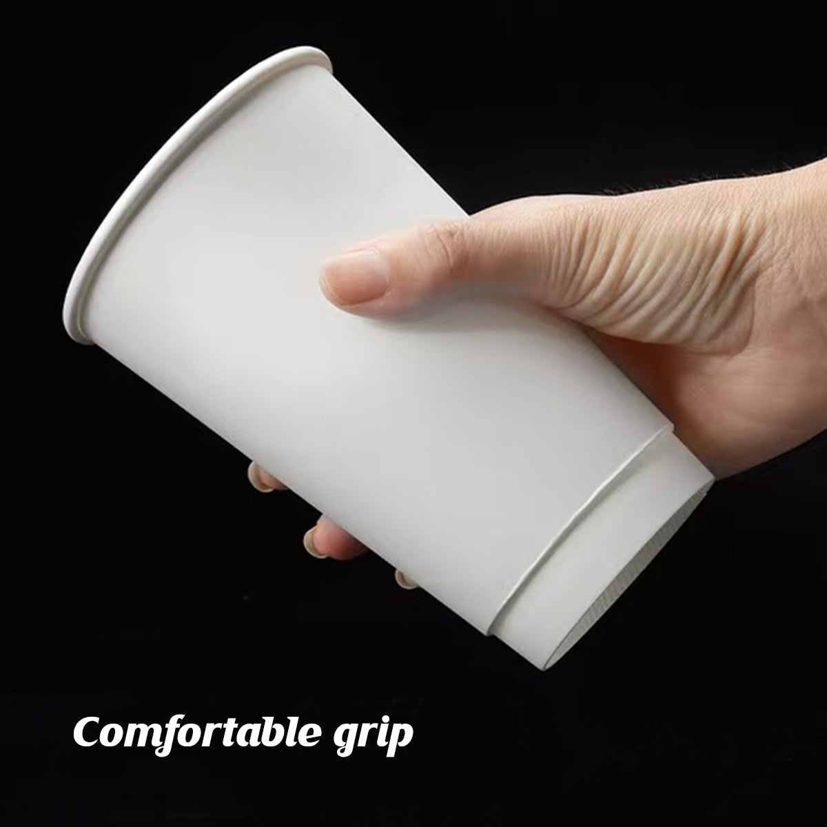 Disposable Takeaway Coffee Cups Double Wall Heat Resistant Hot Drink 50PCS
