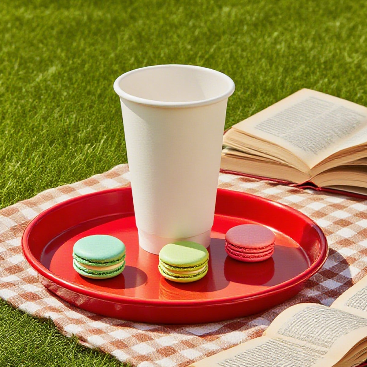 Disposable Takeaway Coffee Cups Double Wall Heat Resistant Hot Drink 50PCS