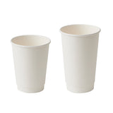 Disposable Takeaway Coffee Cups Double Wall Heat Resistant Hot Drink 50PCS