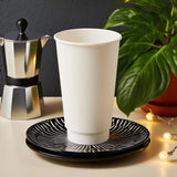 Disposable Takeaway Coffee Cups Double Wall Heat Resistant Hot Drink 50PCS