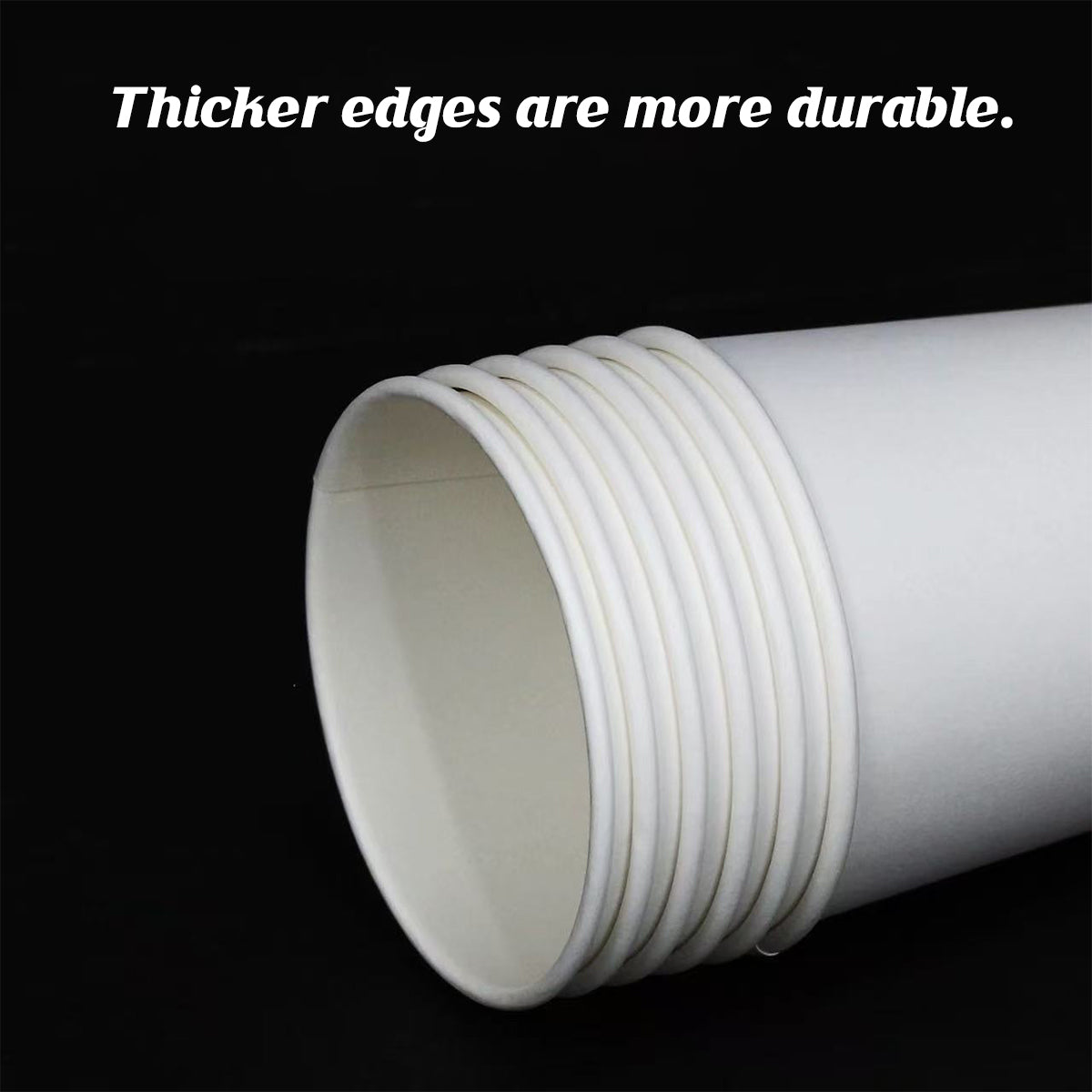 Disposable Takeaway Coffee Cups Double Wall Heat Resistant Hot Drink 50PCS