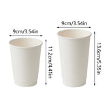 Disposable Takeaway Coffee Cups Double Wall Heat Resistant Hot Drink 50PCS