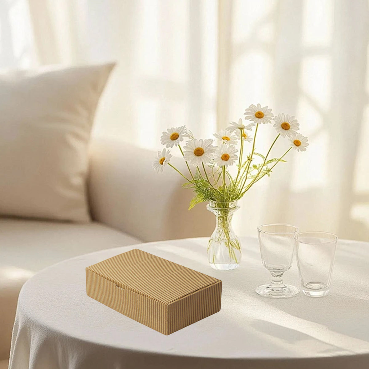 20 Pcs Corrugated Paper Gift Boxes Recyclable Eco Friendly for Gifts