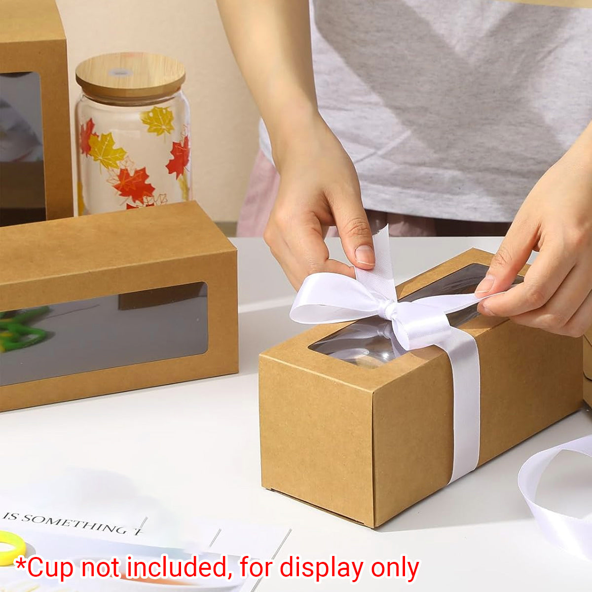 20PCS Cup Gift Boxes with Clear Window Coffee Mug Packaging Box