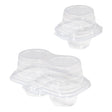 Cupcake Boxes Transparent Plastic 9.8cm Single Double 100 Pieces