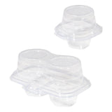 Cupcake Boxes Transparent Plastic 9.8cm Single Double 100 Pieces