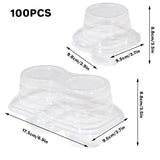 Cupcake Boxes Transparent Plastic 9.8cm Single Double 100 Pieces