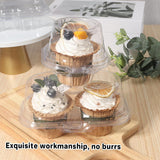 Cupcake Boxes Transparent Plastic 9.8cm Single Double 100 Pieces