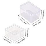 10PCS Mini Clear Plastic Storage Boxes Small Parts Organiser