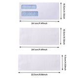 50PCS White Business Envelopes Peel and Seal Mailing 3 Sizes