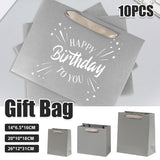 10PCS Durable Paper Gift Bags with Handles for Wedding Party