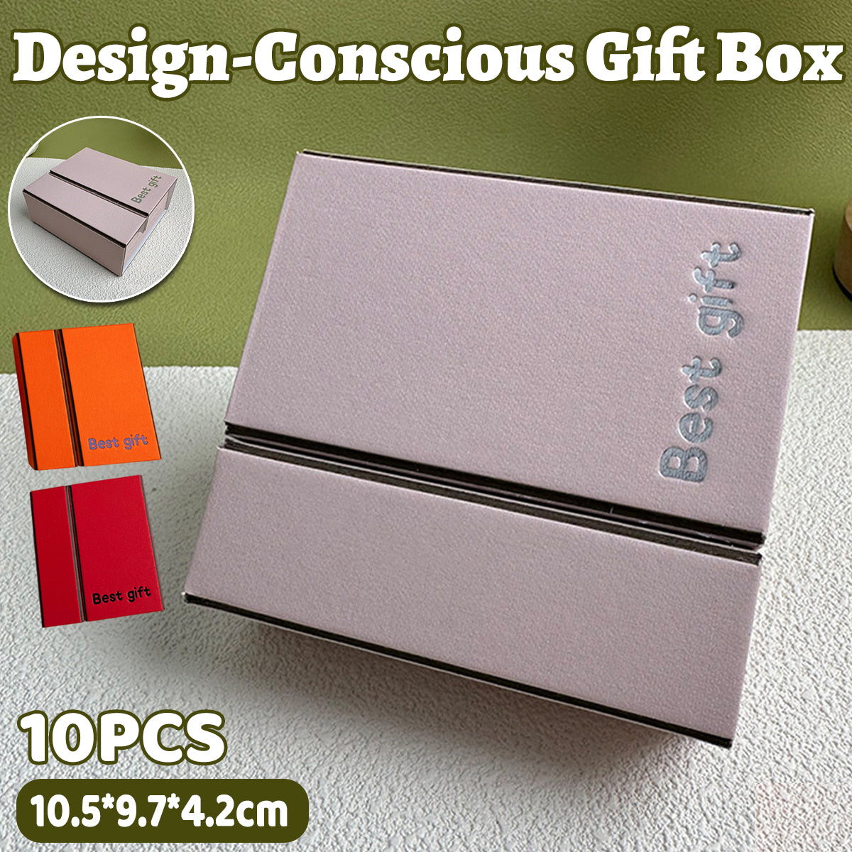 10PCS Folding Paper Gift Boxes 2-Piece Candy Packaging Boxes